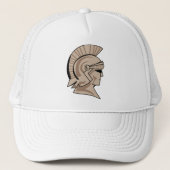 Trojan of Spartan Mascot Trucker Pet (Voorkant)