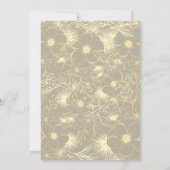 Trojane Elegante Gouden Trouw Uitnodiging (Achterkant)