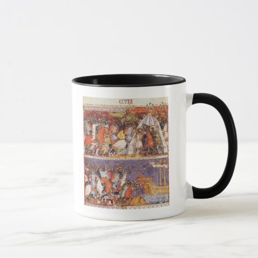 Trojans die het Griekse kamp invallen Mok (Rechts)