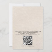 Trojans Elegante Versierde Reliëf QR-code Trouwdag Kaart (Achterkant)