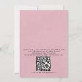 Trojans Elegante Versierde Reliëf QR-code Trouwdag Kaart (Achterkant)