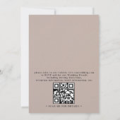 Trojans Elegante Versierde Reliëf QR-code Trouwfee Kaart (Achterkant)