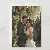 Trojika Bruidsmonogram met Bloemguirlande Trouwkaa Save The Date (Achterkant)