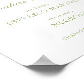Trojka Bruidsbloemen Monogram Bruidsdrankjes Poster (Hoek)