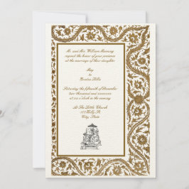 Trojka Elegante Indiase Mughal 1608 Huwelijk Kaart