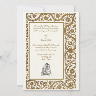 Trojka Elegante Indiase Mughal 1608 Huwelijk Kaart