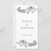 Trojka Elegantie Zwart & Wit Trouwprogramma (Voorkant)