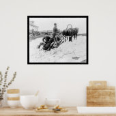 Trojka Travel in Rusland 1880 Poster (Keuken)