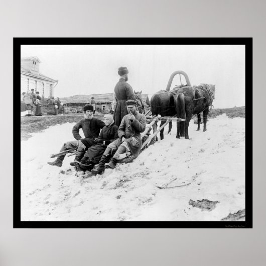 Trojka Travel in Rusland 1880 Poster (Voorkant)