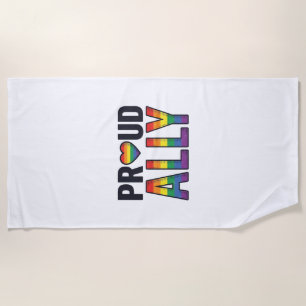 Trojse Verbondene Vintage Regenboog Hart T-Shirt O Strandlaken