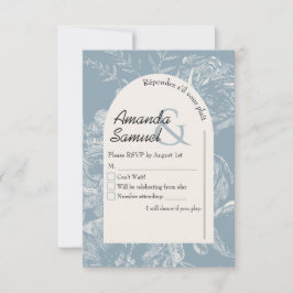 Trokken Boog Huwelijks RSVP Kaart