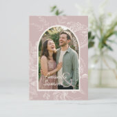 Trokken Gebogen Huwelijk Save The Date (Staand voorkant)