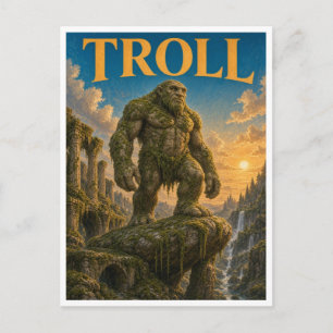 Trol, Gotisch Fantasie Monster Briefkaart