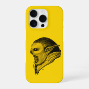 Trol in zwart en geel ontwerp iPhone 16 pro hoesje