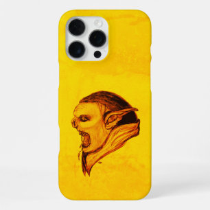 Trol in zwart en geel ontwerp iPhone 16 pro max hoesje