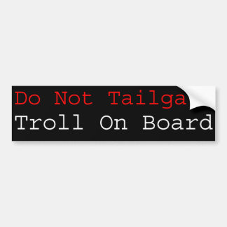 Troll aan boord bumpersticker