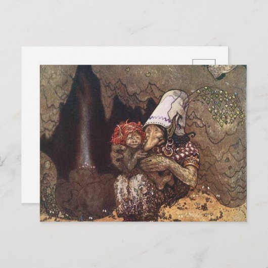 Troll and Child van John Bauer Briefkaart (Voorkant / Achterkant)
