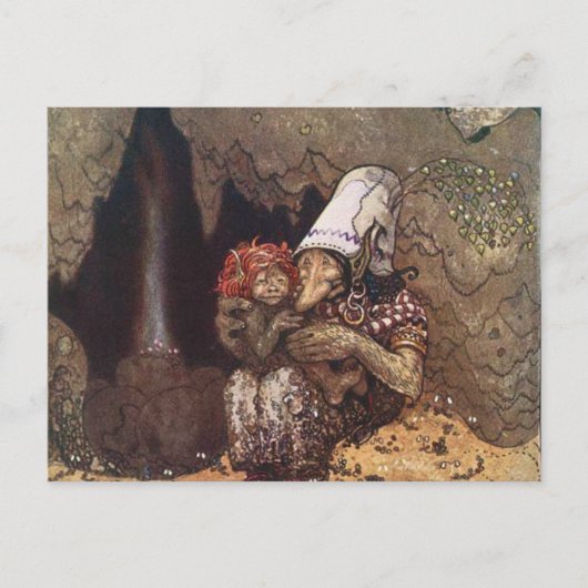 Troll and Child van John Bauer Briefkaart (Voorkant)