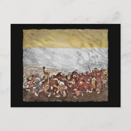 Troll and Gnome Parade Briefkaart (Voorkant)