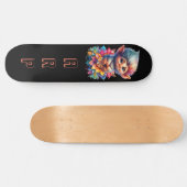 *~* Troll AP89 Hippie Neon Whimsical Initiaal Scha Persoonlijk Skateboard (Horizontaal)