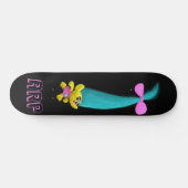 *~* Troll AP89 Neon Zwart Initialen Plezier Persoonlijk Skateboard (Horizontaal)