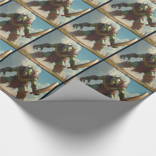 Troll Bakk Cricket Verjaardag Wrap Papier (Hoek)