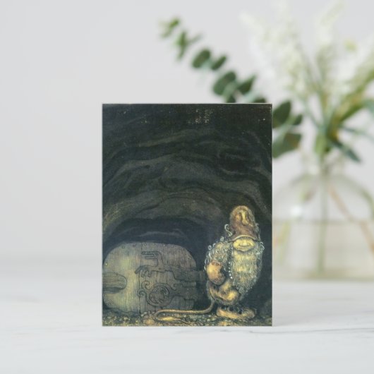 Troll bij de deur door John Bauer 1914 Briefkaart (Staand voorkant)