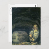 Troll bij de deur door John Bauer 1914 Briefkaart (Voorkant / Achterkant)