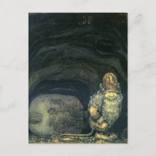 Troll bij de deur door John Bauer 1914 Briefkaart