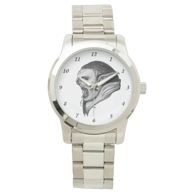 Troll Black and White Design Horloge (Voorkant)