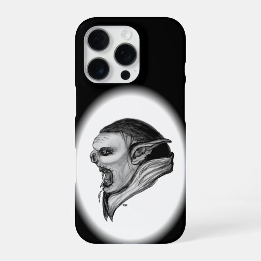 Troll Black and White Design iPhone Hoesje (Achterkant)