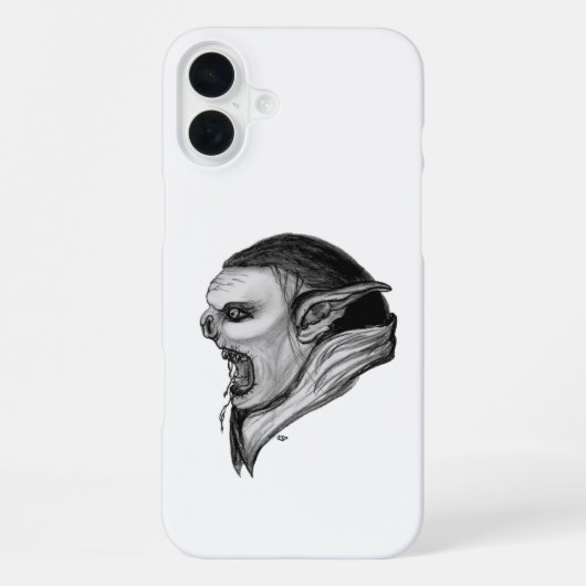 Troll Black and White Design iPhone Hoesje (Achterkant)