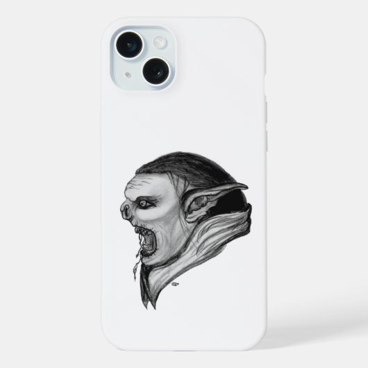 Troll Black and White Design iPhone Hoesje (Achterkant)