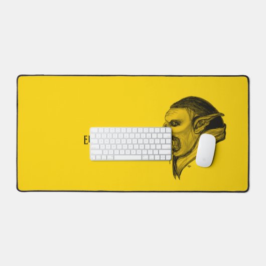 Troll Black and Yellow Design Bureaumat (Keyboard & Muis)