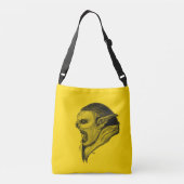 Troll Black and Yellow Design Crossbody Tas (Achterkant)