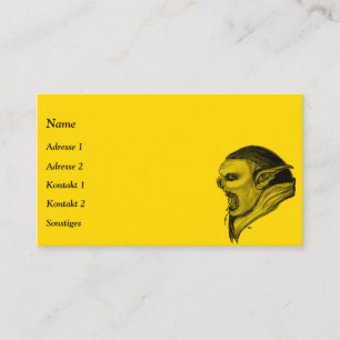 Troll Black and Yellow Design Visitekaartje