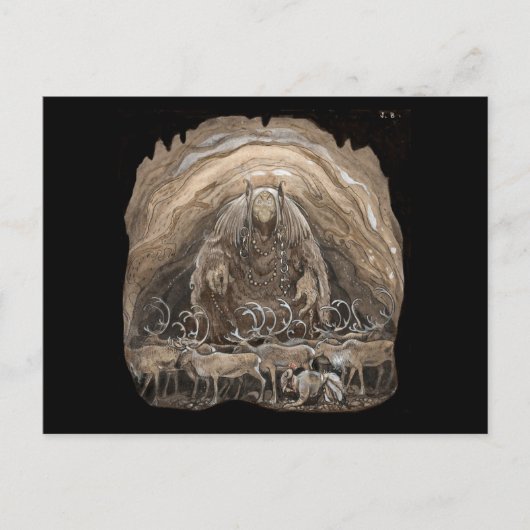 Troll, Boy en Reindeer Briefkaart (Voorkant)