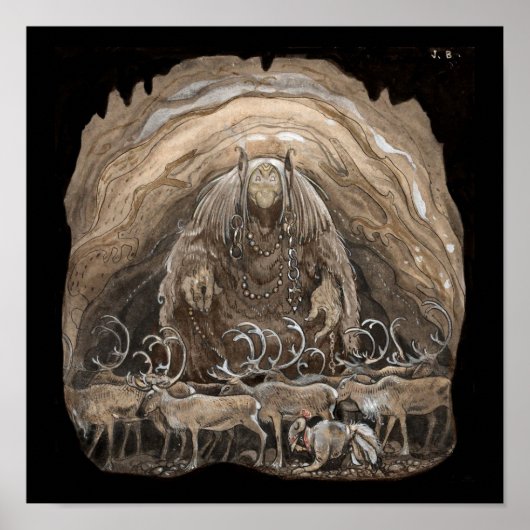 Troll, Boy en Reindeer Poster (Voorkant)