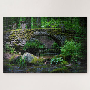 Troll Bridge in het bos - 20x30 Legpuzzel