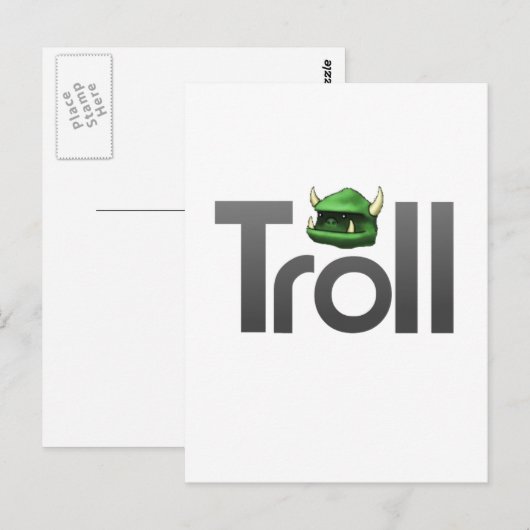 Troll Briefkaart (Voorkant / Achterkant)