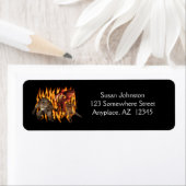 Troll Demons Flames Halloween Address Label (Insitu)
