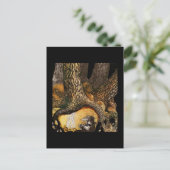 Troll door een kampvuur briefkaart (Staand voorkant)