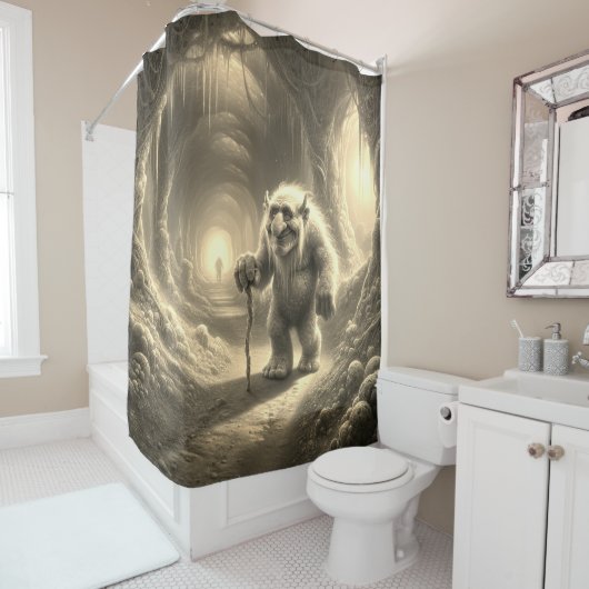 Troll Douchegordijn (In situ)