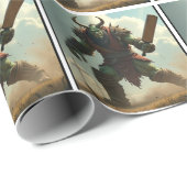 Troll Dug Spelen Cricket Gift Wrap Papier (Rol Hoek)