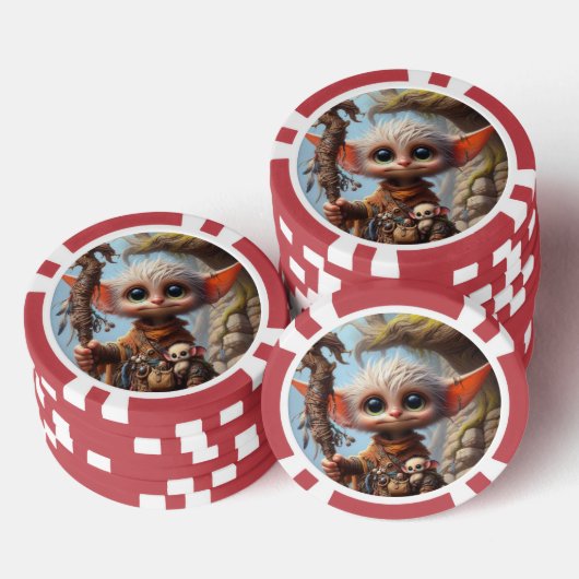 Troll Elf Playing Cards style 1 Poker Chips (Opstapeling)