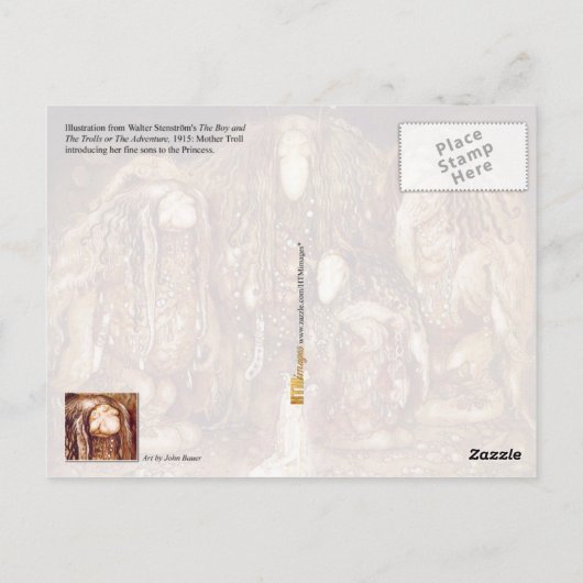 Troll Family and Princess Briefkaart (Achterkant)