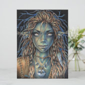 Troll Girl Elf Fairy Fantasy Forest Woman Art Kaar (Staand voorkant)