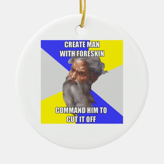 Troll God Circumcision Keramisch Ornament (Voorkant)