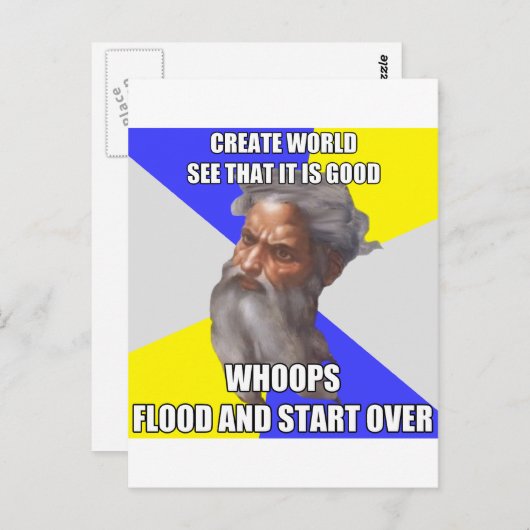 Troll God Flood Briefkaart (Voorkant / Achterkant)