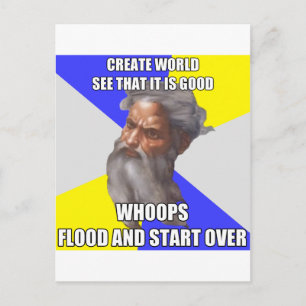 Troll God Flood Briefkaart